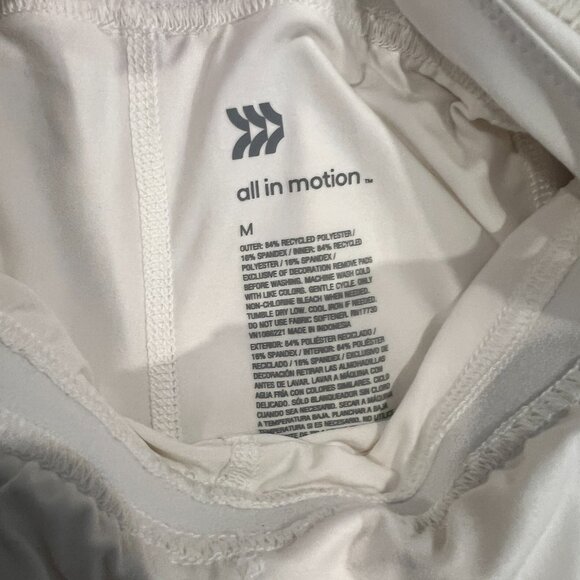All In Motion White Dress Romper Shorts Athletic Workout Size Medium - Picture 5 of 6